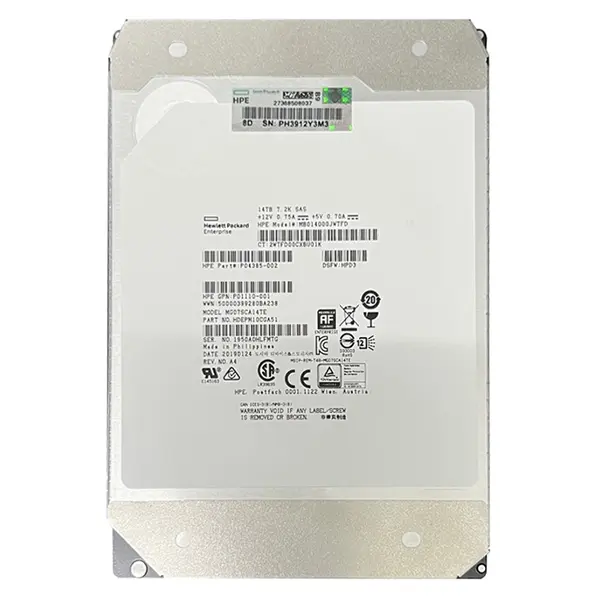 P04385-002 HP 14TB 7200RPM SAS 12GB/s Hot-Pluggable 3.5-Inch LPc Hard Drive for ProLiant Gen10/Gen10+/Gen11 Servers