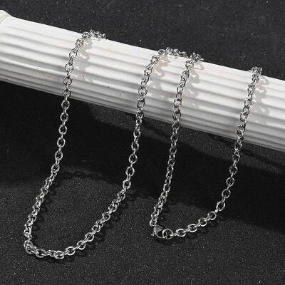 304 Stainless Steel Cable Chain Necklaces for Women Men
