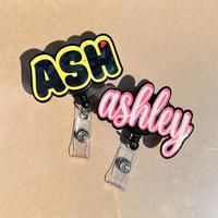 Custom Holographic Acrylic Name Badge Reel /ID Badge Reel/ Office Accessories/ School Accessories nurse