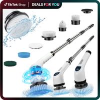 Electric Spin Scrubber, Cordless Shower Scrubber Full-Body IPX7 Waterproof, Electric Cleaning Brush with 4 Replaceable Brush ...