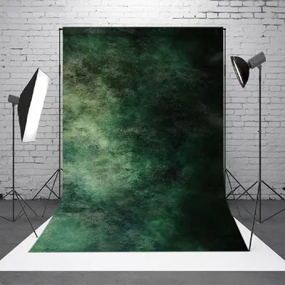 Abstract Green Snd Black Artwork Fuzzy Vibe Backdrop - Aperturee