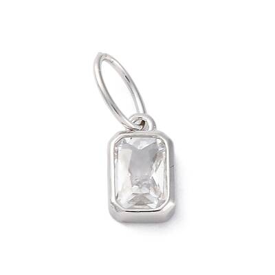 925 Sterling Silver Cubic Zirconia Charms