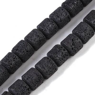 Frosted Natural Lava Rock Beads Strands