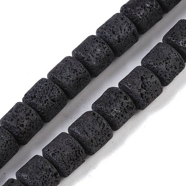 Frosted Natural Lava Rock Beads Strands