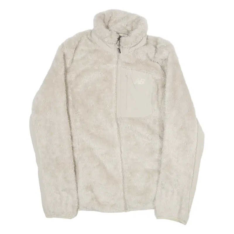 NEW BALANCE Womens Fleece Jacket Beige L