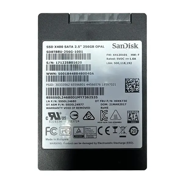 SSD0L24977 Lenovo 256GB SATA 6GB/s 2.5-Inch Internal Solid State Drive