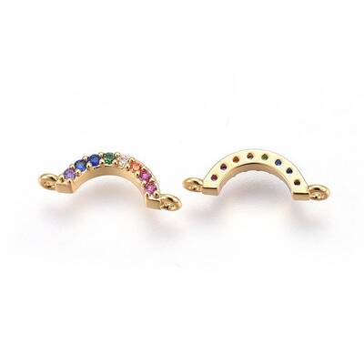 Brass Cubic Zirconia Links