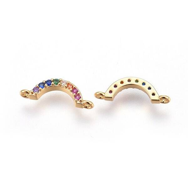 Brass Cubic Zirconia Links