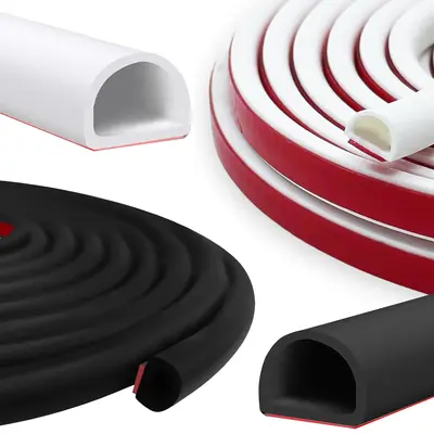 23ft Silicone Weather Stripping Seal – Self-Adhesive Draft Stopper for Doors, Windows & Car Doors – Easy Install, All-Sea...