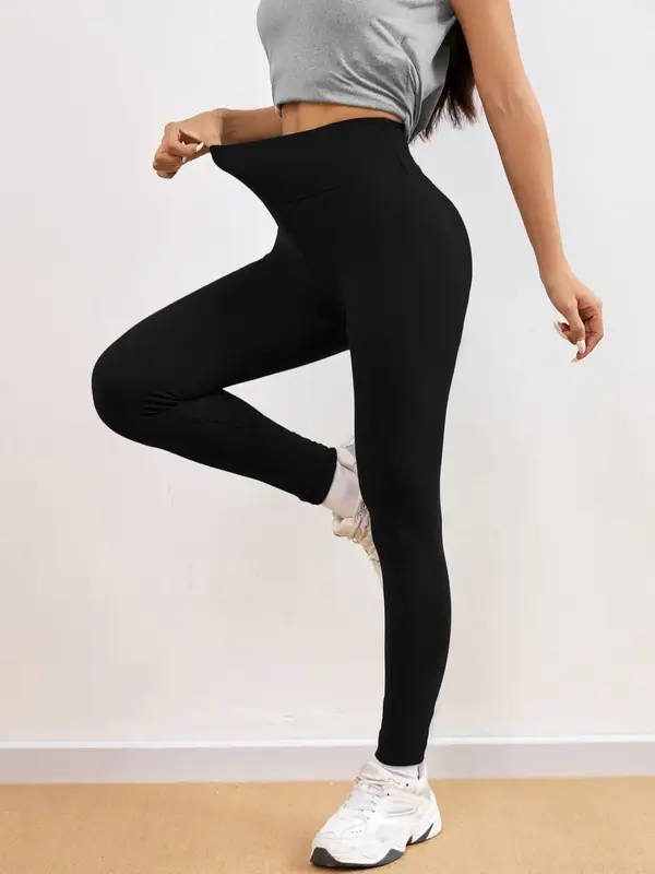 High-Waisted Stretchy Yoga Pants for Women, Tight-Fitting Plain Color Fitness Leggings, Multi-Color High-Elasticity Outdoor R...