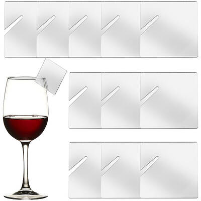 Acrylic Mirror Wine Glass Charms