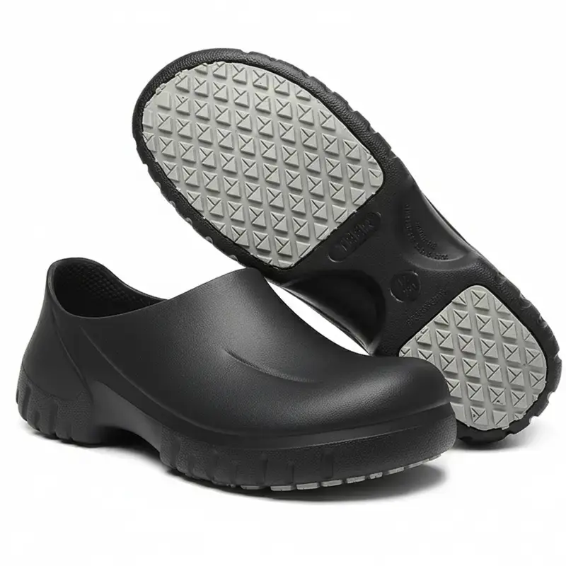 TEER wide-toe non-slip work clogs oil-resistant, waterproof, and lightweight, perfect for all-day comfort in hospitals, kitch...