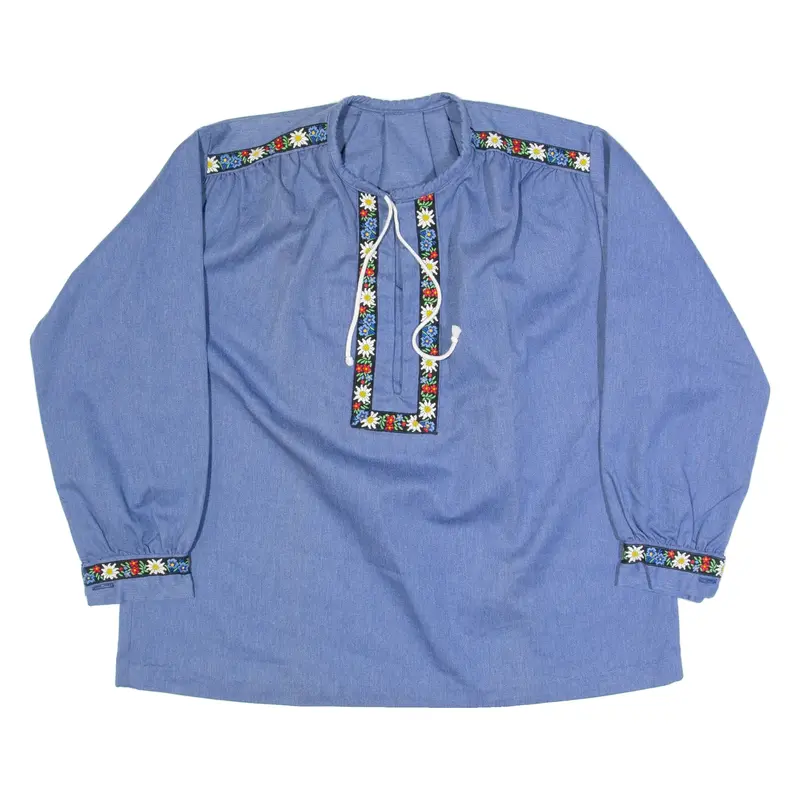 Womens Top Blue Long Sleeve Floral L