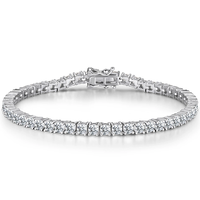 Tennis Bracelet 18K gold and white gold -plated bracelets. VVS Round cut Sun -themed Bracelet Menand Women Fashion Jewelry.lt...