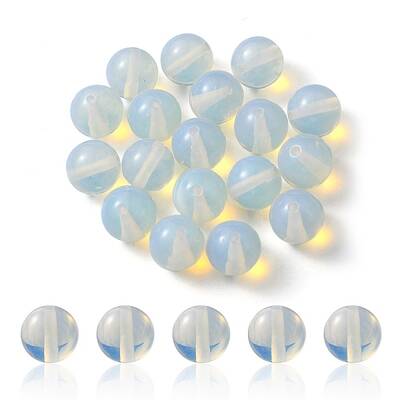 20Pcs Opalite Round Beads