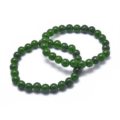 Natural TaiWan Jade Bead Stretch Bracelets