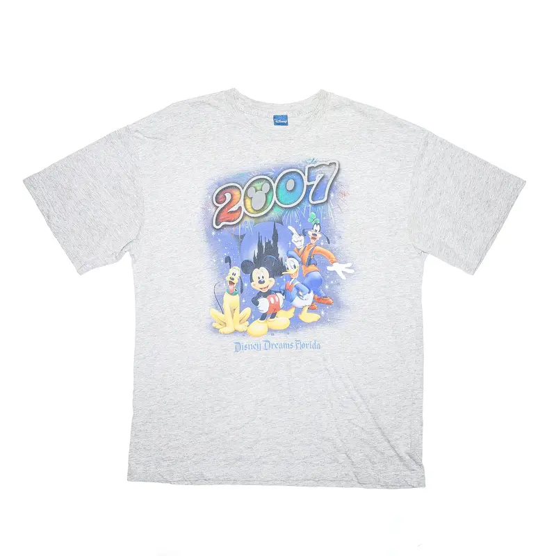 DIESEL Disney Dreams Florida 2007 Grey Short Sleeve T-Shirt Mens XL