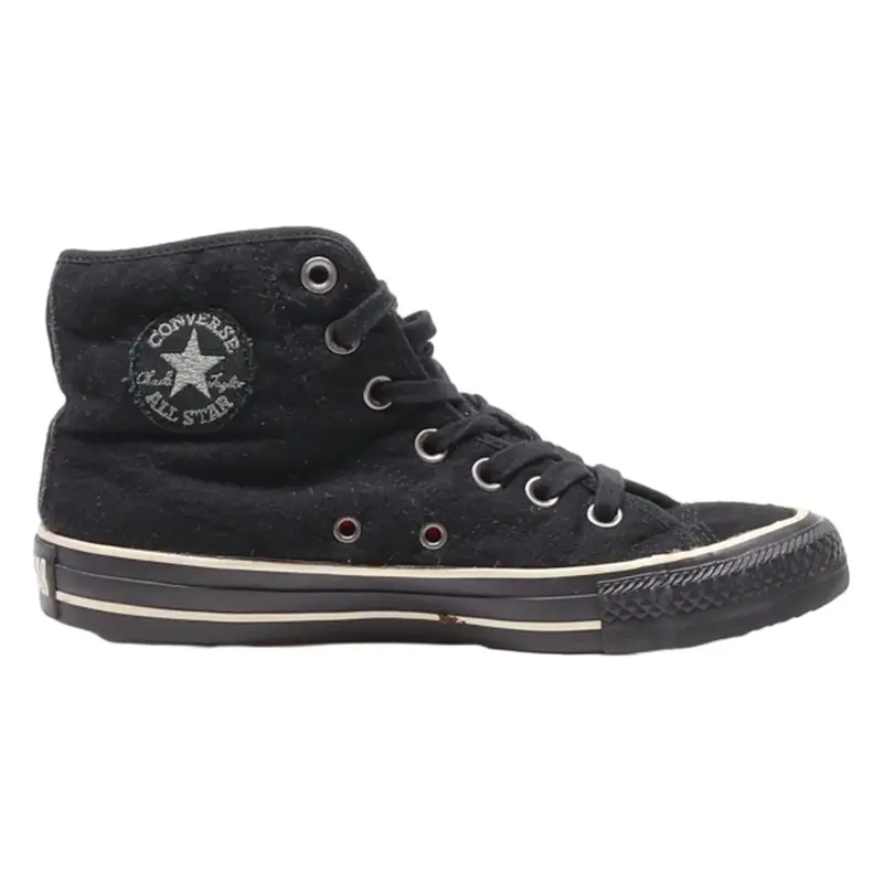 CONVERSE High Top Trainers Black Canvas Womens UK 3.5