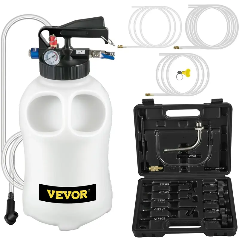 VEVOR Transmission Fluid Pump 2 Way Manual ATF Refill System Dispenser, Oil and Liquid Extractor 10 Liter Large Capacity, Aut...