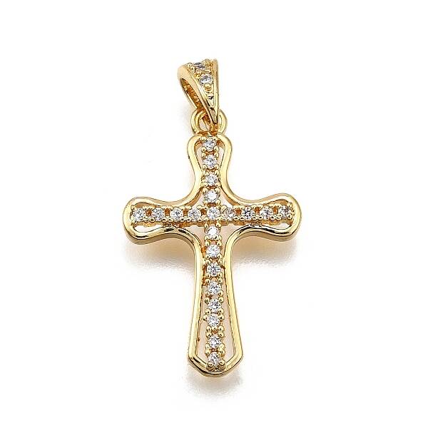 Brass Micro Pave Cubic Zirconia Pendants