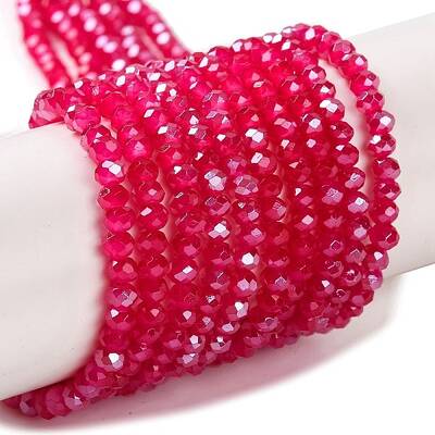 Baking Electroplate Glass Beads Strands