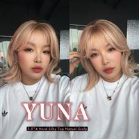 JBEXTENSION 12 Inches Scalpiana 3.5X4 Hard Silky Top Natural Scalp Effect Women Wig With Bangs YUNA