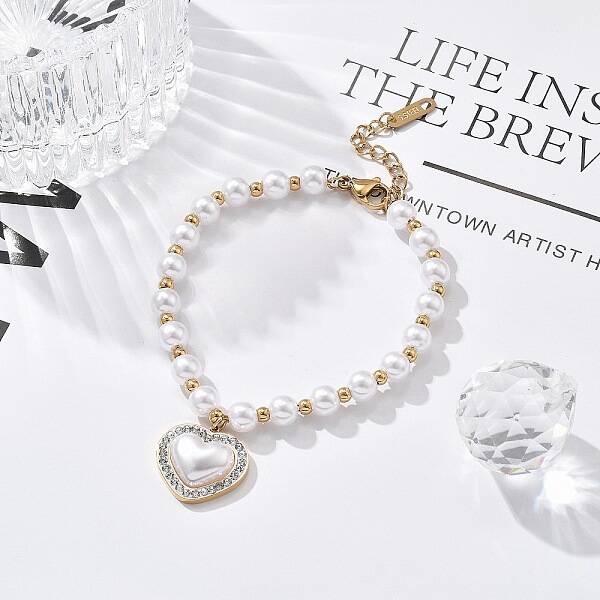 Ion Plating(IP) 304 Stainless Steel Charm Bracelets for Women