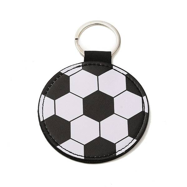 Sport Theme PU Leather Keychain