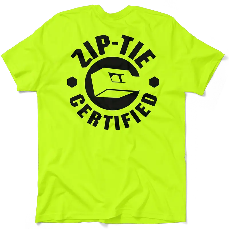 Zip Tie - Safety Yellow Pocket T-Shirt