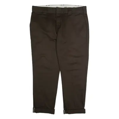 DICKIES Chino Mens Trousers Brown Regular Straight W36 L29