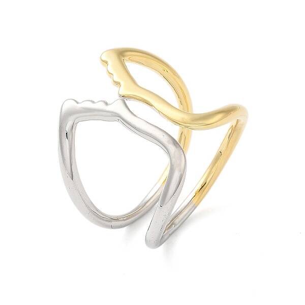 Brass Hollow Open Cuff Rings for Women