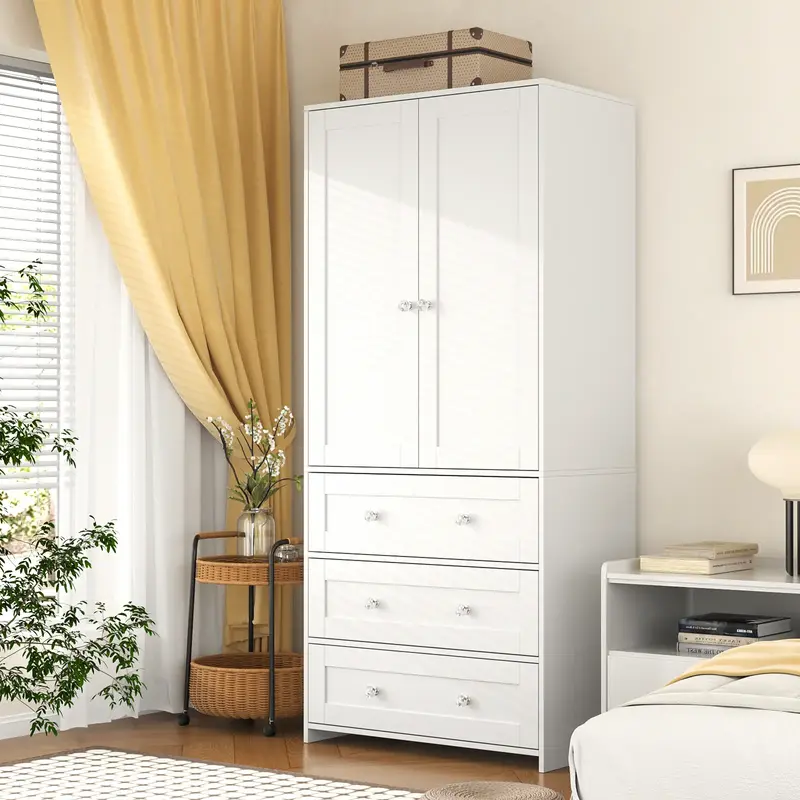 VOWNER Wooden Freestanding Wardrobe, 71\