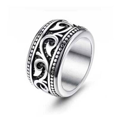 316 Stainless Steel Finger Ring with Enamel for Men