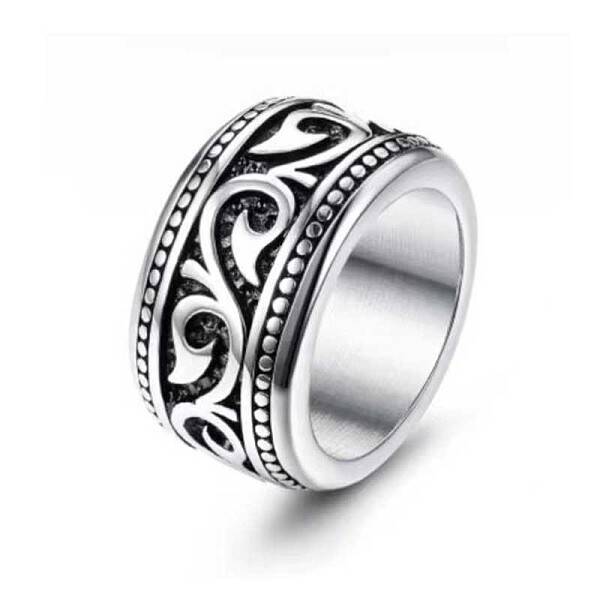 316 Stainless Steel Finger Ring with Enamel for Men