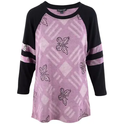 Butterflies & Diamonds Jersey Top - 3X