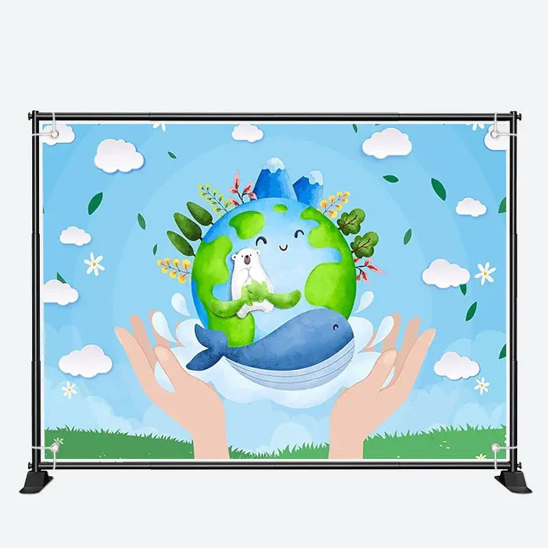 Blue Sky Nature Happy Earth Day Travel Theme Backdrop - Aperturee