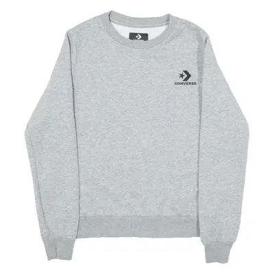 CONVERSE Womens Sweatshirt Grey S