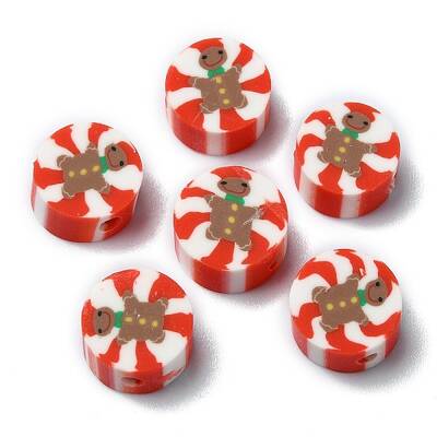 Christmas Theme Handmade Polymer Clay Beads