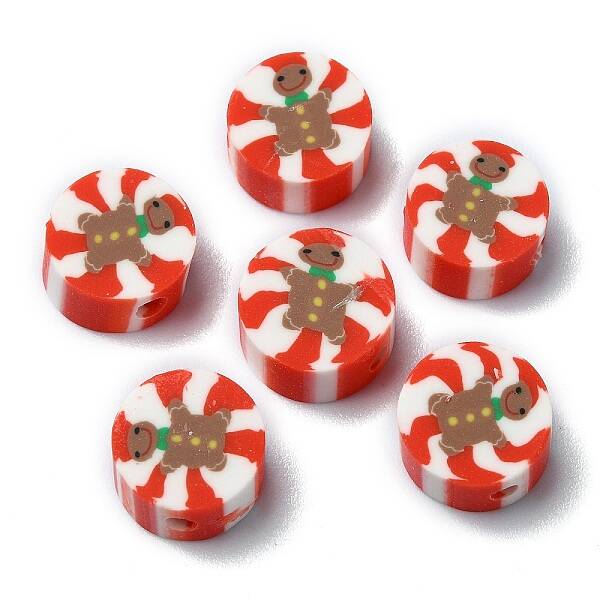 Christmas Theme Handmade Polymer Clay Beads