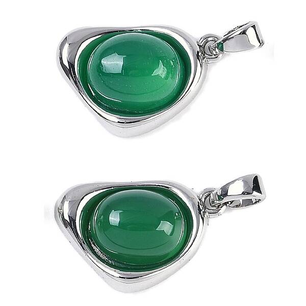 Natural Green Onyx Agate(Dyed & Heated) Pendants