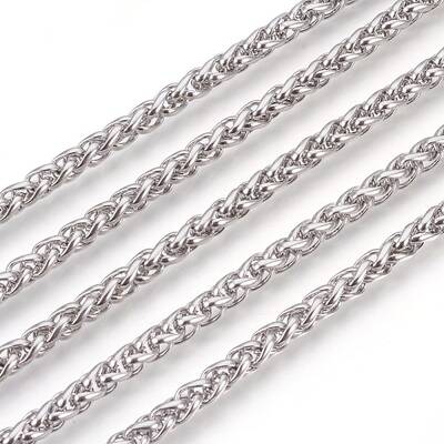 Tarnish Resistant 304 Stainless Steel Wheat Chains