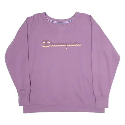 CHAMPION Authentic Athletic Wear Womens Sweatshirt Purple XL