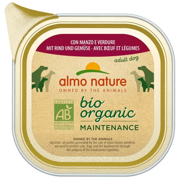 Almo nature Bio Organic Maintenance with Beef and Vegetables - 100GR