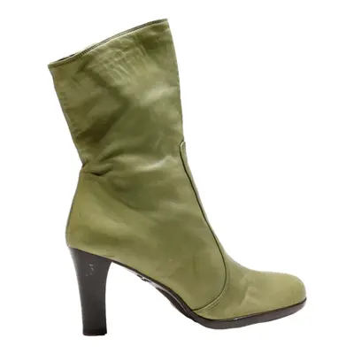 UNISA Ankle Boots Green Leather Womens UK 6