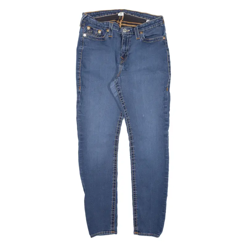 TRUE RELIGION Jeans Blue Denim Regular Skinny Womens W30 L28
