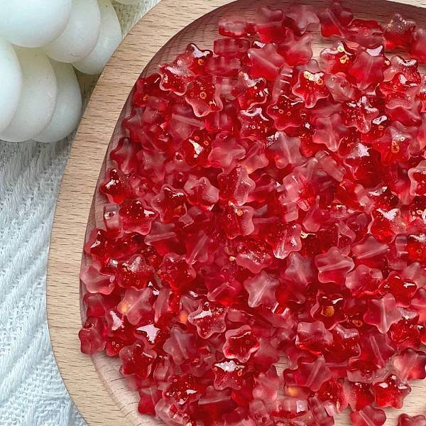 30Pcs Frosted Glass Beads