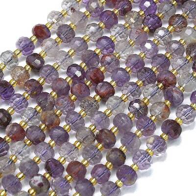 Natural Purple Lodolite Quartz Beads Strands