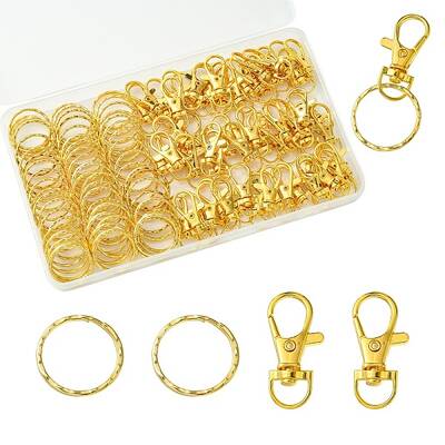 60Pcs Alloy Swivel Lobster Claw Clasps