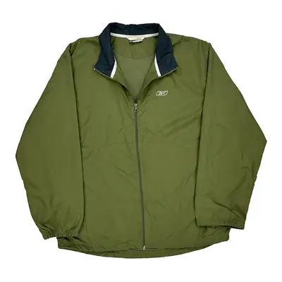 Reebok Track Jacket - XL Green Polyester