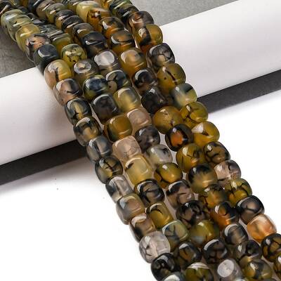 Natural Dragon Veins Agate Beads Strands